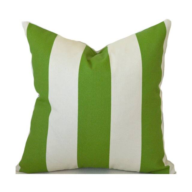 Outdoor Pillow Covers With Zippers, Easy To Use, Affordable Style, Swift Delivery Green Stripe Vertical Greenage - image 1