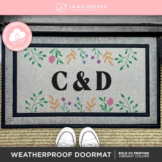 All Weather Door Mat - Personalized Doormat Custom Outdoor Rug Housewarming Gift Customized Welcome - image 1