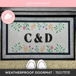 All Weather Door Mat - Personalized Doormat Custom Outdoor Rug Housewarming Gift Customized Welcome - thumbnail 1