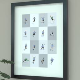 Sheffield Wednesday Legends Illustrated Art Print - Owls Icons Poster Gift - thumbnail 1
