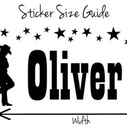 Personalised Name, Matt Vinyl Wall Art Sticker Decal, Mural, Cowboy, Wild West. Children's Bedroom, Playroom, Nursery. Home, Decor - thumbnail 3