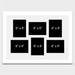 "Multi Photo Frame - Hold 6 8""x6"
