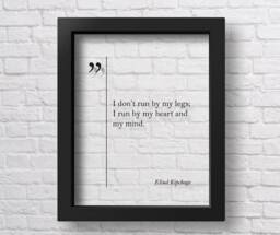 Transparent Eliud Kipchoge Quote Marathon Motivation Poster Wall Art Runner Gift Print Inspiring Running - thumbnail 1