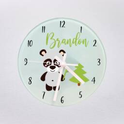 Personalised Cartoon Animal Kids Clock - Children's Nursery/Bedroom Playroom Toddler Gifts Penguin Panda Giraffe Tiger Fox - thumbnail 3