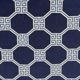 Schumacher Octavia Navy Blue Double Sided Cushion Cover Pillow - thumbnail 3