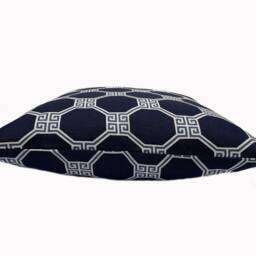 Schumacher Octavia Navy Blue Double Sided Cushion Cover Pillow - thumbnail 2