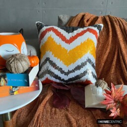 "Autumn Fall Pillow Cover Silk Orange Couch 16""x16" - thumbnail 3