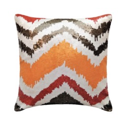 "Autumn Fall Pillow Cover Silk Orange Couch 16""x16"