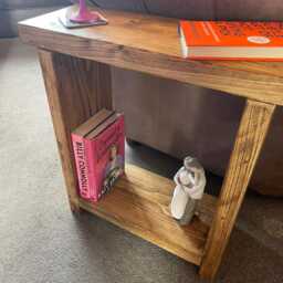 Solid Wood End Table - Versatile Sofa Side in 22cm Width Multiple Sizes Colors - thumbnail 2