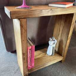 Solid Wood End Table - Versatile Sofa Side in 22cm Width Multiple Sizes Colors - thumbnail 3