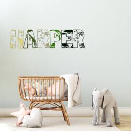 Safari Name Sign - Letters Personalised Custom Decor Jungle Theme Wall Art - thumbnail 2