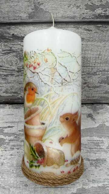 Robin Squirrel Candle, Gift, Gifts, Squirrel, Autumn Decor, Candle - image 1