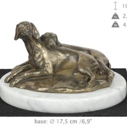 Weimaraner, Dog White Marble Base Statue, Limited Edition, Artdog. Made Of Cold Cast Bronze. Perfect Gift. Limited Edition - thumbnail 4