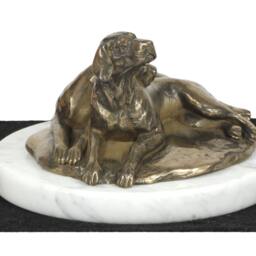 Weimaraner, Dog White Marble Base Statue, Limited Edition, Artdog. Made Of Cold Cast Bronze. Perfect Gift. Limited Edition - thumbnail 2
