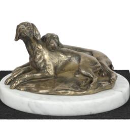 Weimaraner, Dog White Marble Base Statue, Limited Edition, Artdog. Made Of Cold Cast Bronze. Perfect Gift. Limited Edition - thumbnail 3