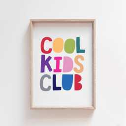 Cool Kids Club, Brother Sister Prints, Playroom Wall Art, Sibling Colourful, Girls Bedroom, Boys Bedroom - thumbnail 2