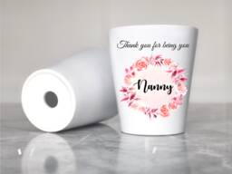 Personalised Mother's Day Flower Pot - Nanny's Gift -Thank You For Being Present Nan, Granny, Auntie Plant - thumbnail 1