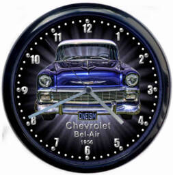 Chevrolet Bel-Air Classic Car Large 10Inch Black Wall Clock
