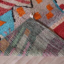 Authentic Boujaad Rug, Red Moroccan Rug 6x9 Ft - thumbnail 4