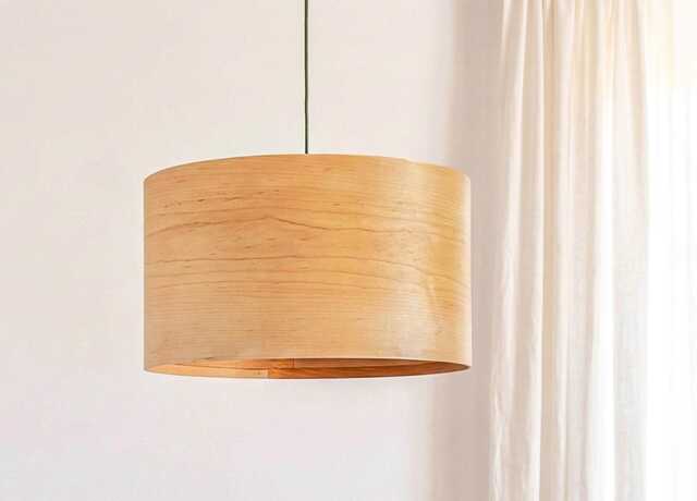 Maple Wood Pendant Light, Elegant Mid Century Chandelier Lighting, Modern Hanging Lamp - image 1