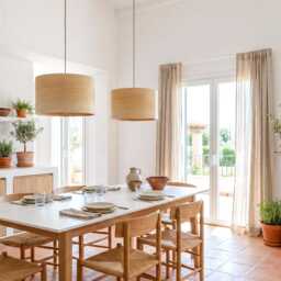 Maple Wood Pendant Light, Elegant Mid Century Chandelier Lighting, Modern Hanging Lamp - thumbnail 3