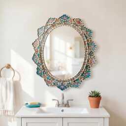 Round Peruvian Mirror 23.6 - thumbnail 4