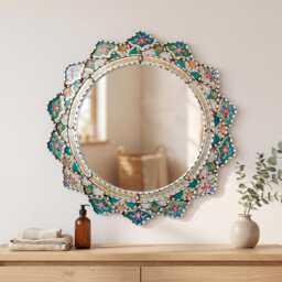 Round Peruvian Mirror 23.6 - thumbnail 3