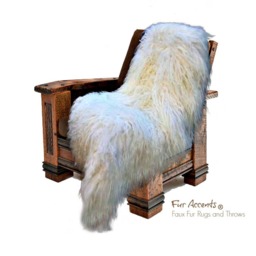 Mongolian Sheepskin Faux Fur Throw Blanket - Shaggy Llama Design, Handmade in Usa