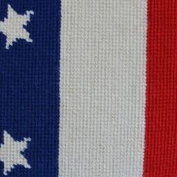Vintage Needlepoint American Flag Pillow - thumbnail 2