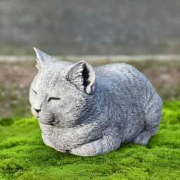 Outdoor Cat Statue Concrete Kitten Sculpture Stone Kitty Figurine Cement Pet Ornament Memorial Decoration Cat Lover Gift Garden Decor - thumbnail 3
