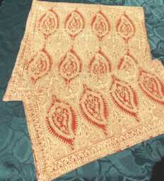 Ethnic Kalamkari Red & Gold Cushion Covers - thumbnail 1