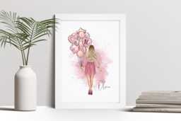 Personalised 16Th Birthday Print, Girl Gift, Custom Wall Art Framed Picture, Present For Her, Friend, Daughter, Granddaughter Nl - thumbnail 1