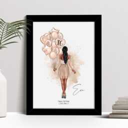 Personalised 16Th Birthday Print, Girl Gift, Custom Wall Art Framed Picture, Present For Her, Friend, Daughter, Granddaughter Nl - thumbnail 2