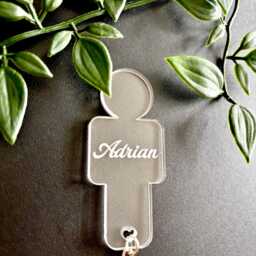 Personalised Keyring Holder Wall Mounted Wooden Gift Any Name Birthday Xmas Gift, New House Gift - thumbnail 3