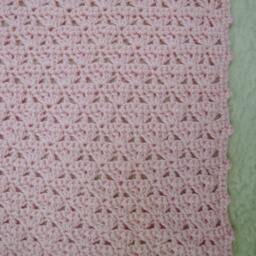 Crochet Alpaca Baby Blanket Pink Wild Rose Crib Blanket - thumbnail 4