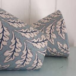 Morris Powder Blue Oak Candle Clip Lampshade - thumbnail 4