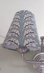 Morris Powder Blue Oak Candle Clip Lampshade - thumbnail 3