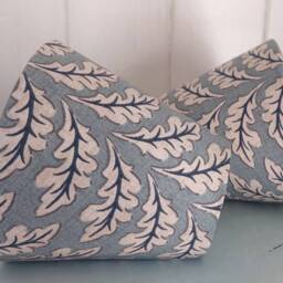 Morris Powder Blue Oak Candle Clip Lampshade - thumbnail 2