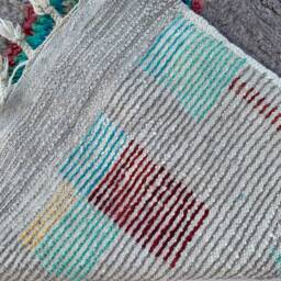 Gray Beni Ouarain Moroccan Wool Handmade Rug - thumbnail 4