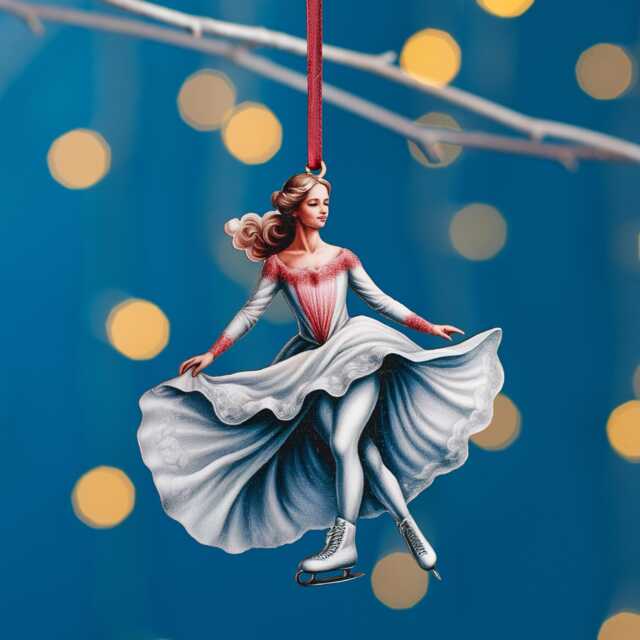 Traditional Ice Skater Christmas Decoration - image 1