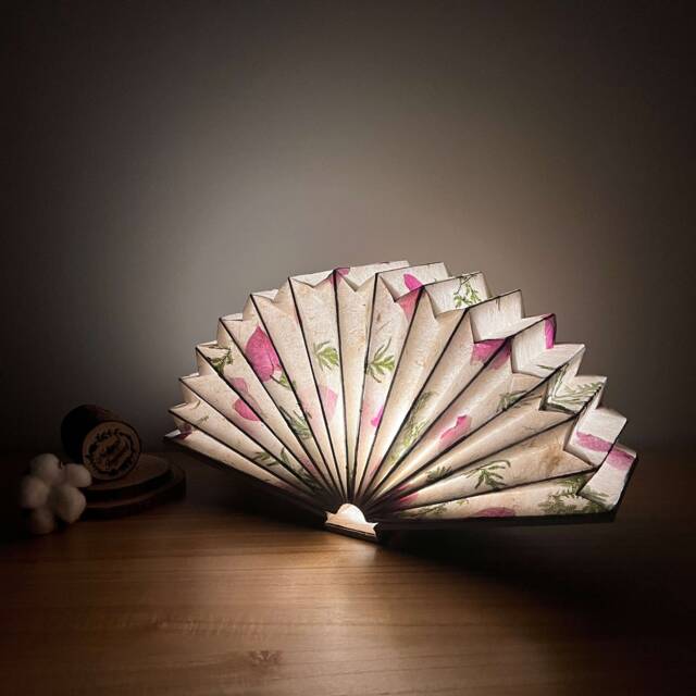 Handmade Paper Flower Lamp For Unique Home Decor, Night Light Floral Decor Personalized Gift Ideas Birthday Gifts Her, New - image 1
