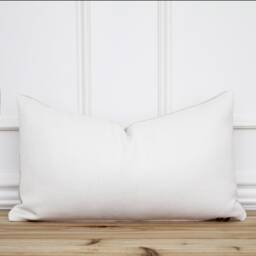 White Herringbone Linen Pillow Cover Decorative Lumbar Custom Throw Covers Designer Cushion - Ava - thumbnail 2