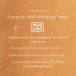 Handmade Ceramic Angel Wall Hanging Terracotta Whimsical Sculpture - thumbnail 2
