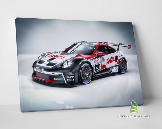 Porsche 911 Canvas Art Print Picture Racing Sports Cars Framed Wall Decor -E336 - image 1