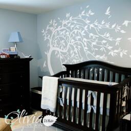 Large Nursery Blowing Tree Wall Mural Decal Sticker -Nt032 - thumbnail 3