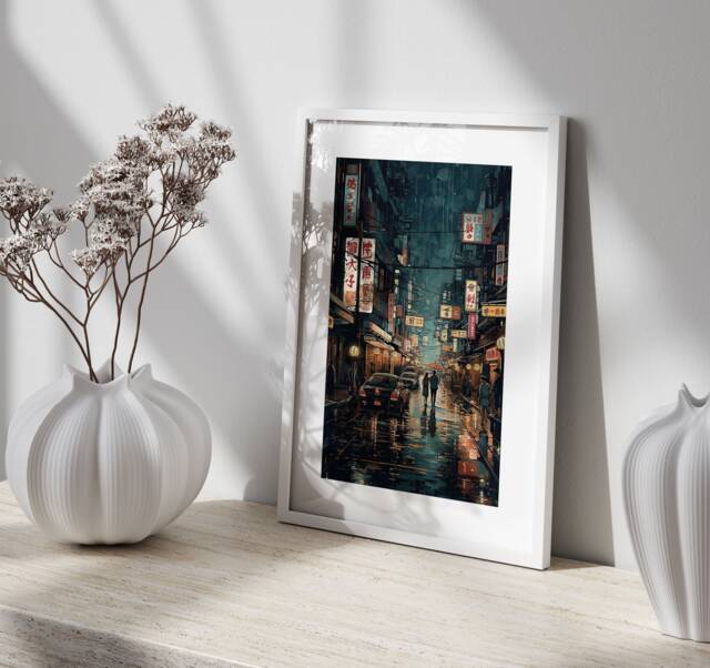 Tokyo Street Scene Wall Art Print Framed Or Unframed Japanese Urban Decor Aesthetic Poster Modern Home Interior Gift - image 1