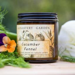 Natural Eco Soy Candle Cucumber Fennel, Hostess Gifts, Scented Hand Poured Vegan Candle, 4 Oz, Gift For Vegetarian, California Candles - thumbnail 2
