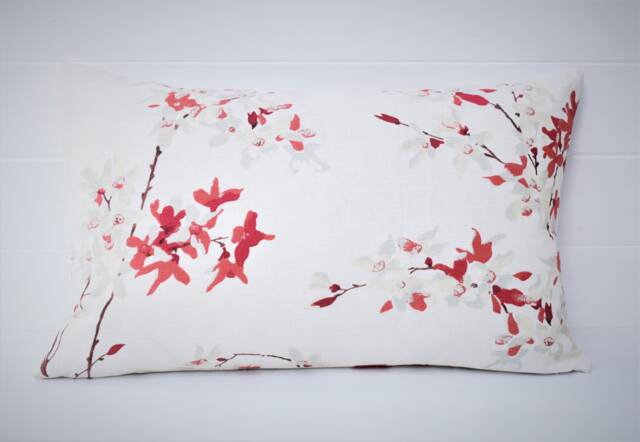 Laura Ashley Floral Cushion Forsythia Rosehip Rectangle Handmade Pillow - image 1