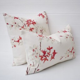 Laura Ashley Floral Cushion Forsythia Rosehip Rectangle Handmade Pillow - thumbnail 2