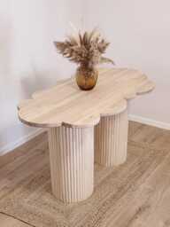 Cloud Dining Table With Fluted Pedestal Legs - thumbnail 1